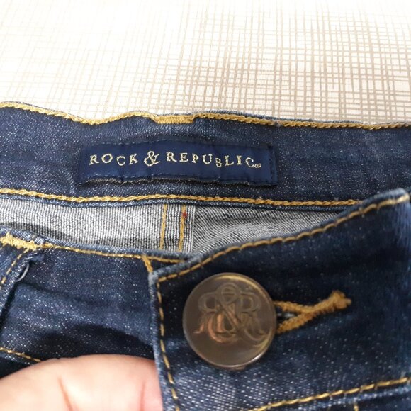 Rock & Republic Women's Berlin Skinny Jeans Size 10 Dark Wash Blue Rx Denim. - Picture 8 of 15